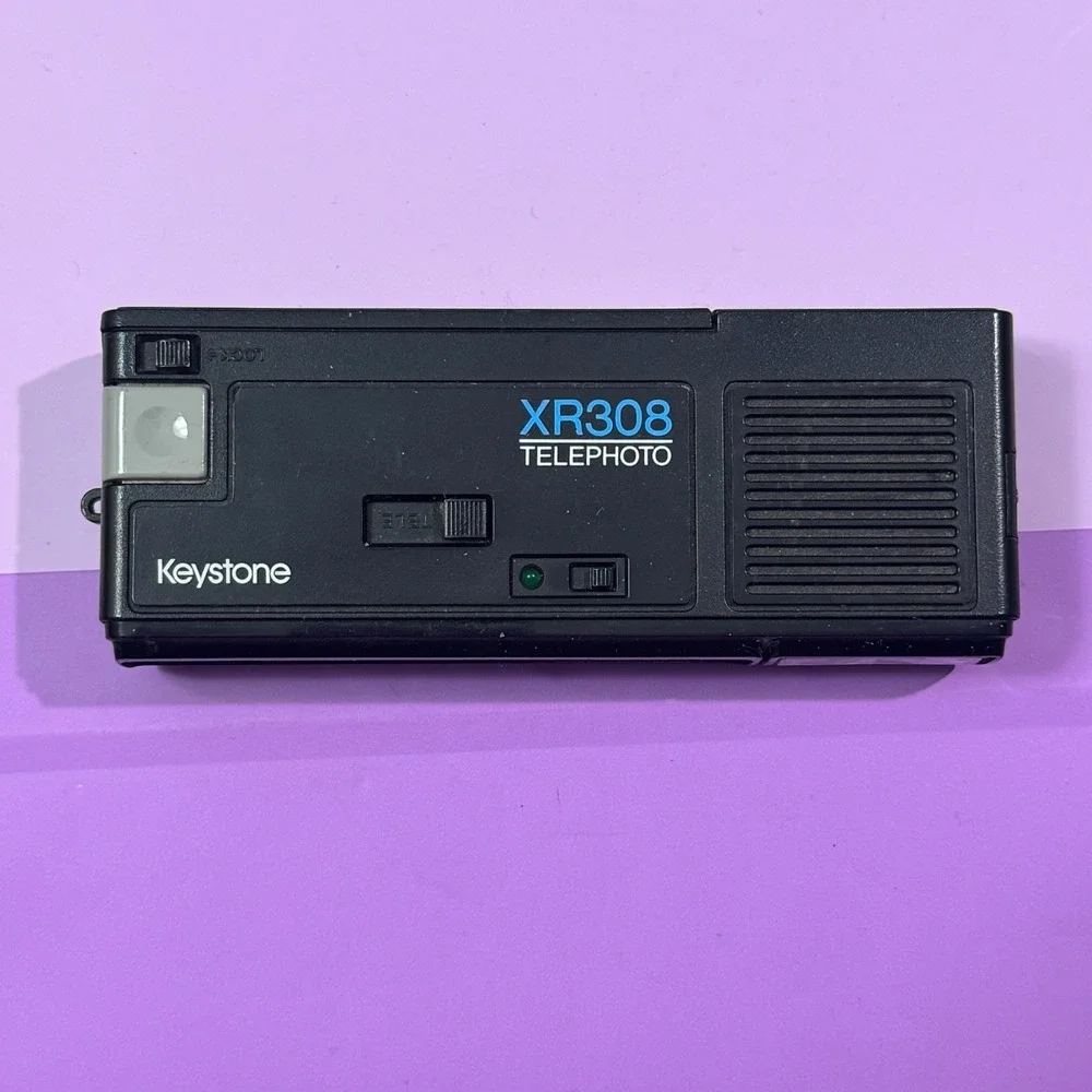 Vintage Keystone XR308 Telephoto‎ 110 Film Camera Everflash Pocket Camera